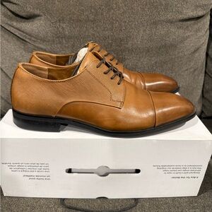 Aldo Tan Leather Oxford Shoes with Broguing